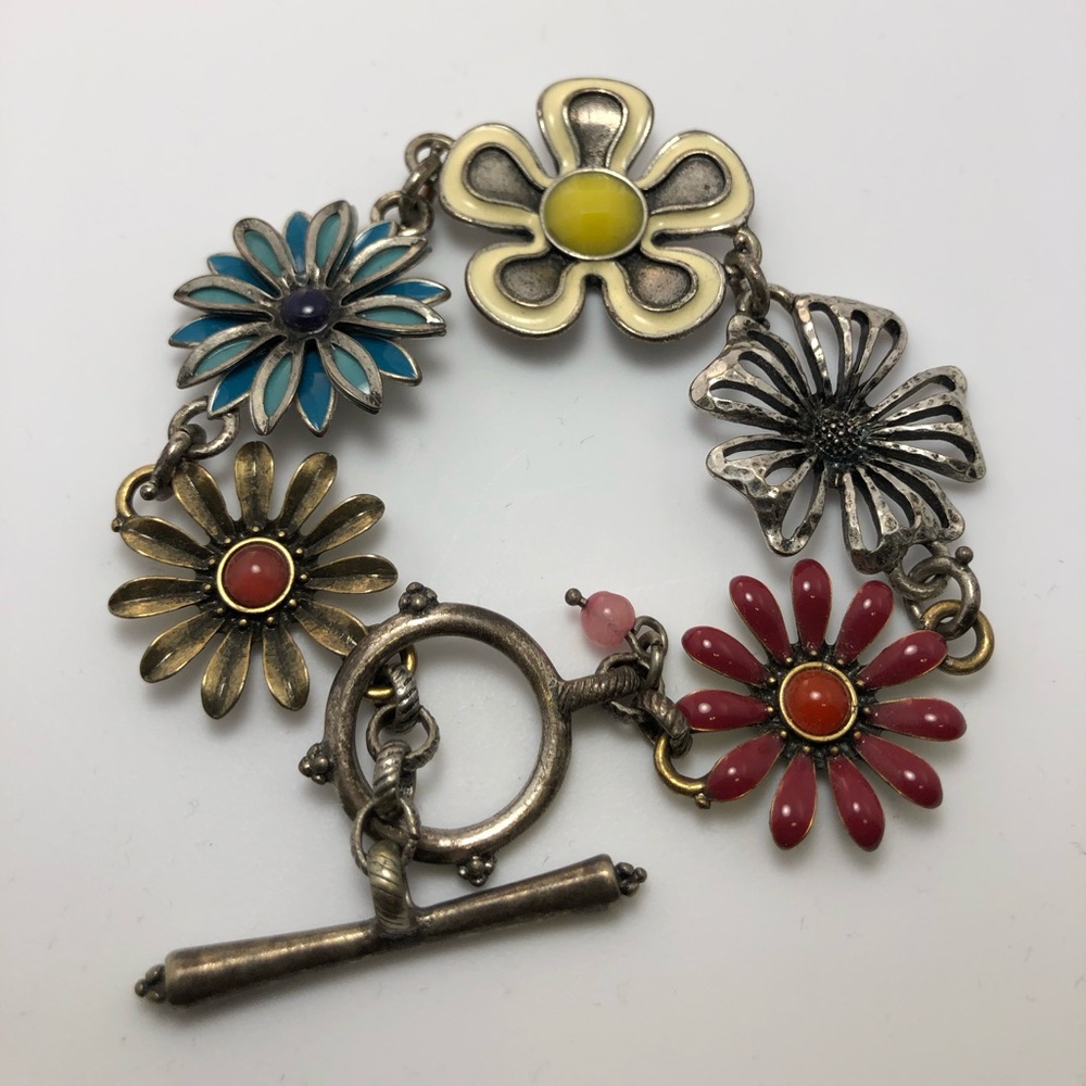 Lucky Brand Flower Power Silver Bracelet